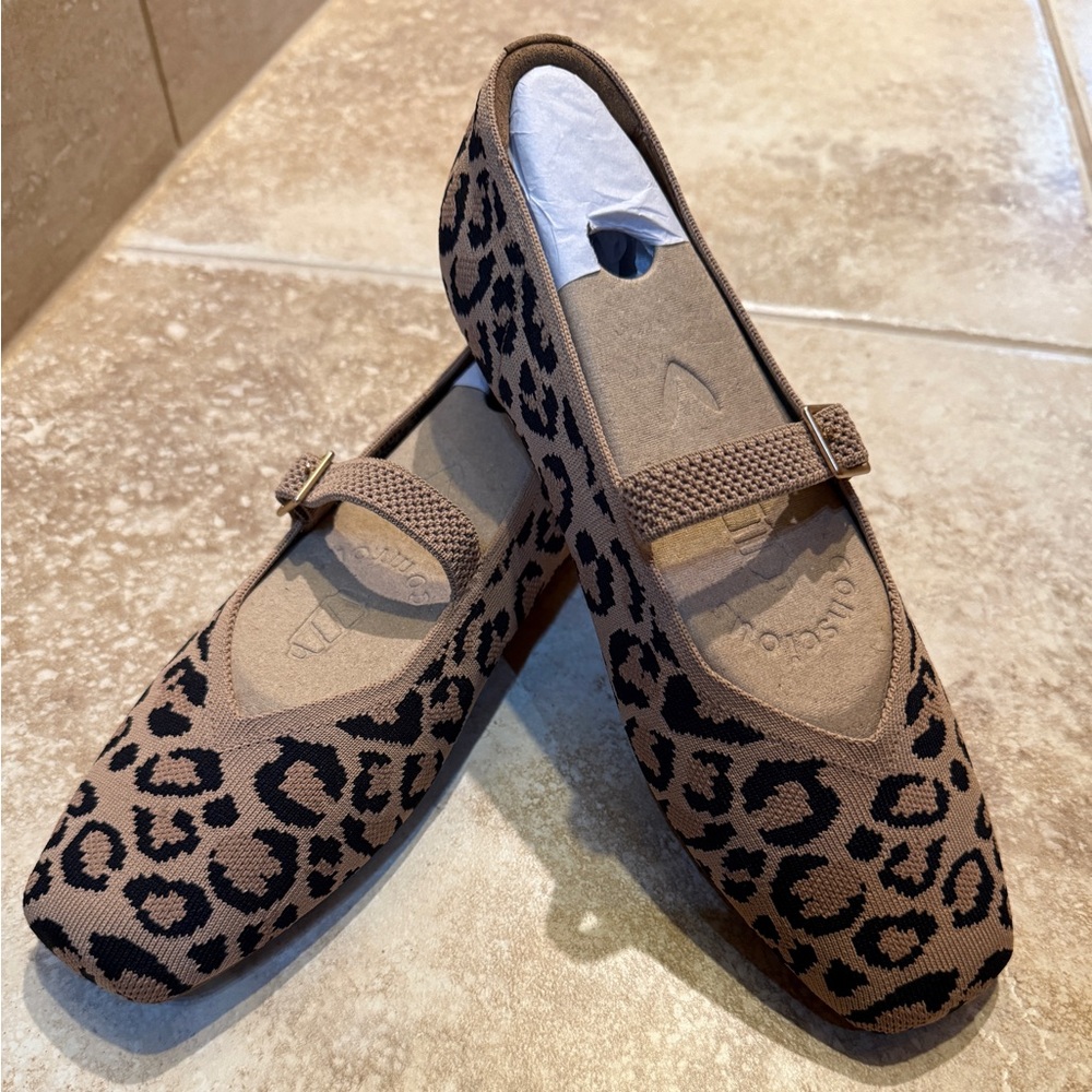 Comfortable Leopard Print Mary Jane Flats